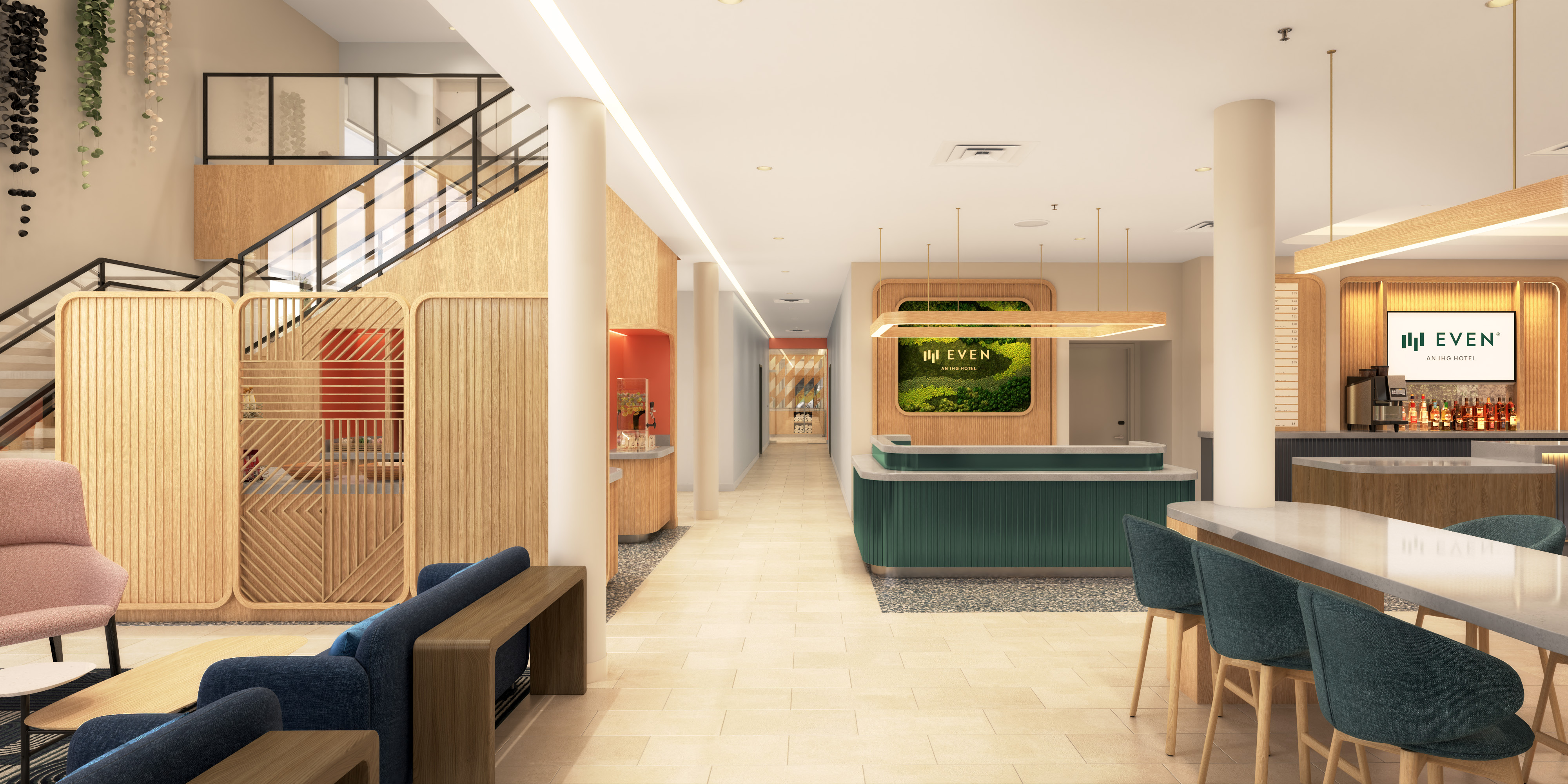 EVEN Hotels Lobby Rendering